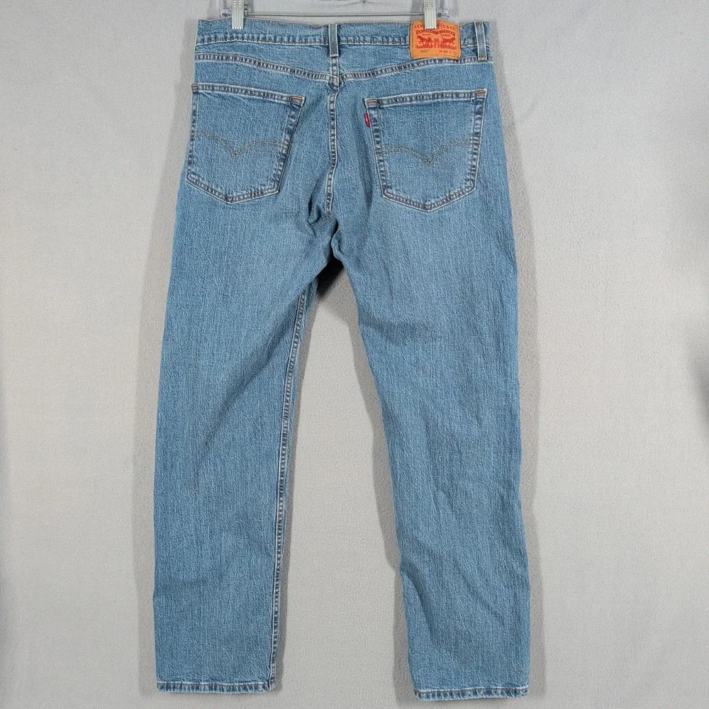 Levi's 505 Jeans Men's 36x32 Light Wash‎ Straight Leg Denim